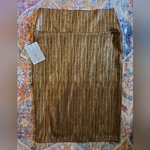 NWT! LuLaRoe - Cassie size SMALL - Brown/Gold